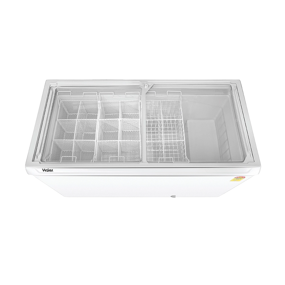 Haier 400 L Glass Top Freezer with LED & 4 Years Warranty, 5 STAR